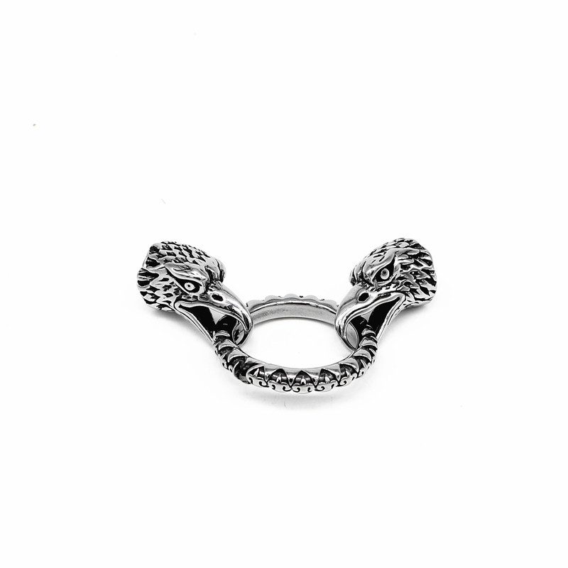 Titanium steel jewelry bracelet spring buckle eagle head design handmade DIY leather rope titanium steel jewelry buckle accessories factory