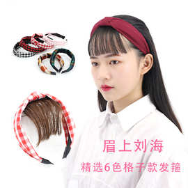 厂家直销新款魔术贴可拆卸发箍刘海眉上空气刘海假发片女隐形无痕