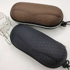 Glasses Case Large Capacity Color Plaid Sunglasses Men's and Women's Sunglasses Zipper Case Hook Type