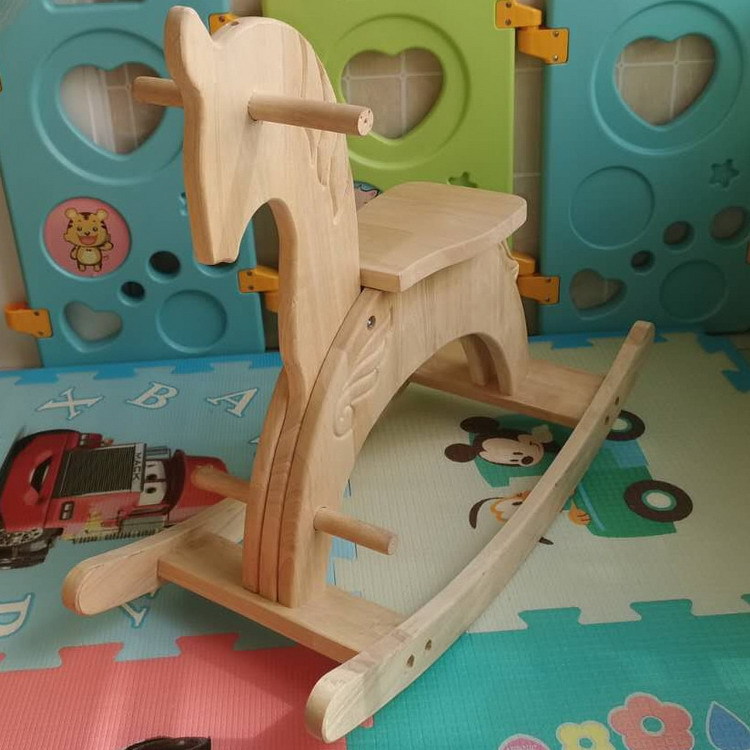 solid wood Trojan horse Rubber wood 3-6 Child Toys children Rocking Horse gift Beijing Manufactor wholesale