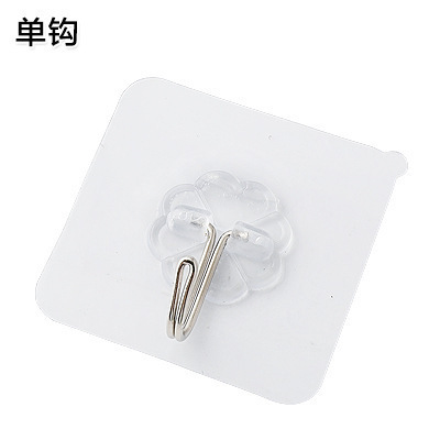 No trace transparent hook strong adhesive bathroom door suction cup hooks kitchen wall load-bearing no hole sticky hook 