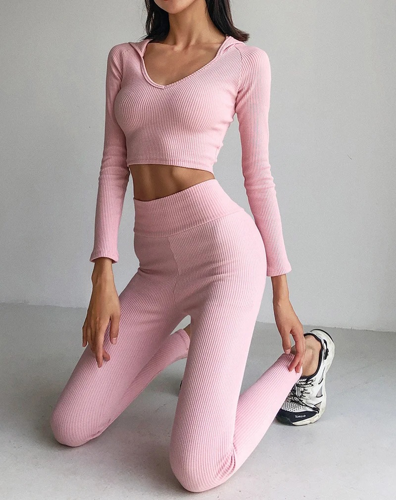 hooded sweater sports trousers yoga casual suit   NSAC14149