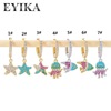 Zirconium for boys and girls, cartoon fashionable earrings, simple and elegant design, wholesale