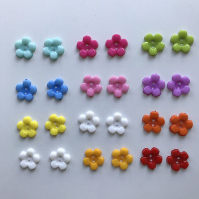 15MM Snowflake colored buckle Colorful Buckle Plum blossom Mixed pack children Clothes buckle nylon button DIY Color buckle