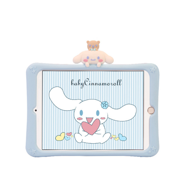 apply ipad10.2 smart cover factory Direct selling Cartoon Large white mini4/5 Flat Silicone Case