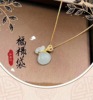 Stone inlay jade, pendant, silver 925 sample, wholesale