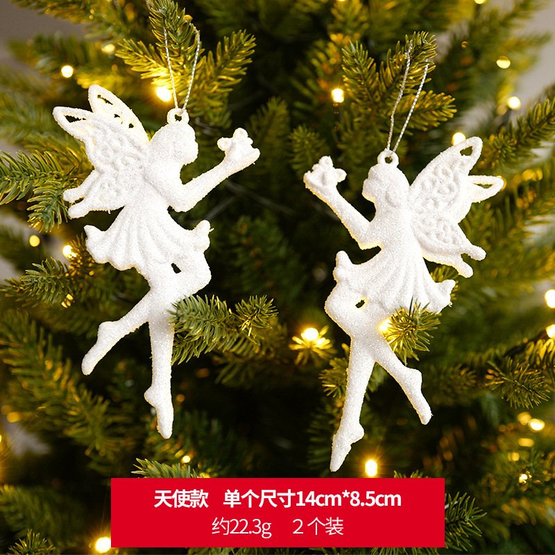 Qingqi 2022 nuevas decoraciones de Navidad exquisito lindo dibujos animados mini árbol de Navidad pequeño colgante accesorios diseño