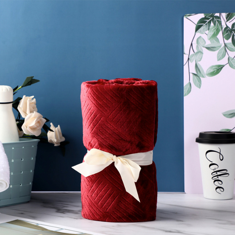 多功能披肩盖毯法莱绒秋冬季办公室盖膝午睡小毯子盖腿保暖加厚款|ru