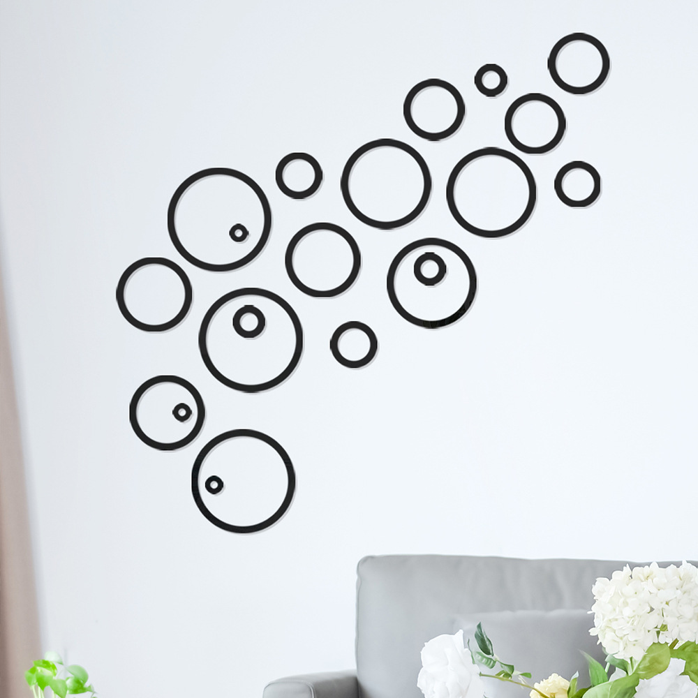 3d Acrylic Mirror Circle Wall Sticker display picture 8