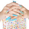 Marine cartoon nail stickers for manicure, fake nails, sticker for nails, 3D