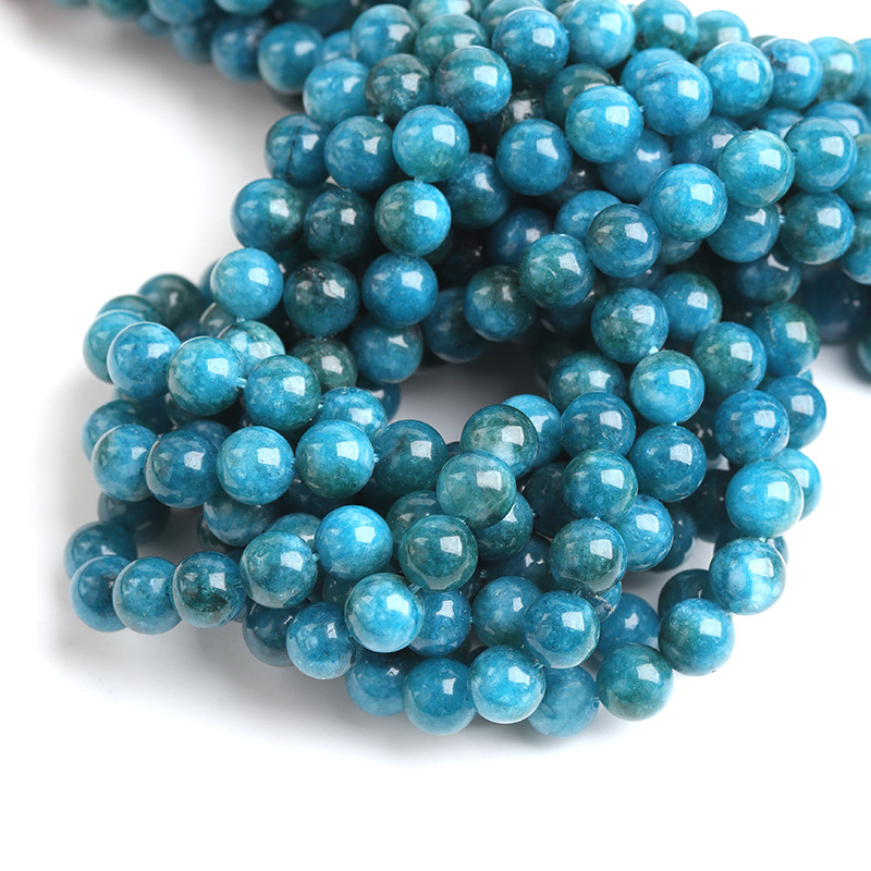 Natural Apatite Jade Loose Beads Plus Color Beads Handmade Semi-finished Jewelry display picture 4