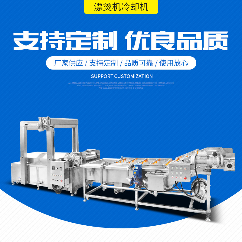 速冻豆角加工流水线 毛豆秋葵杀青漂烫机 全自动玉米漂烫机可定制