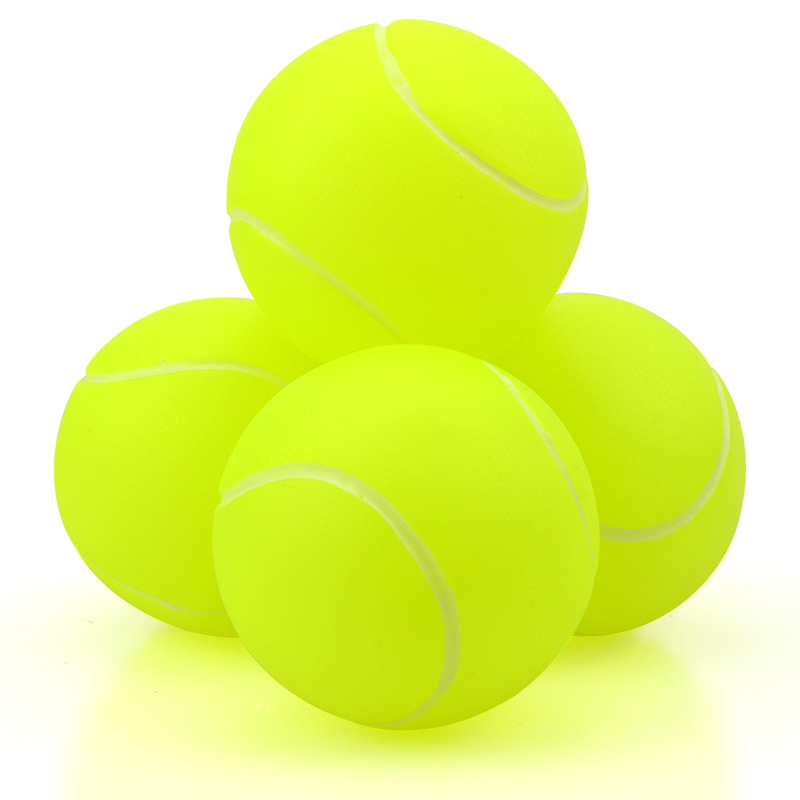 宠物发声玩具 搪胶网球6.5cm 耐咬磨牙运动网球狗狗玩具厂家直销