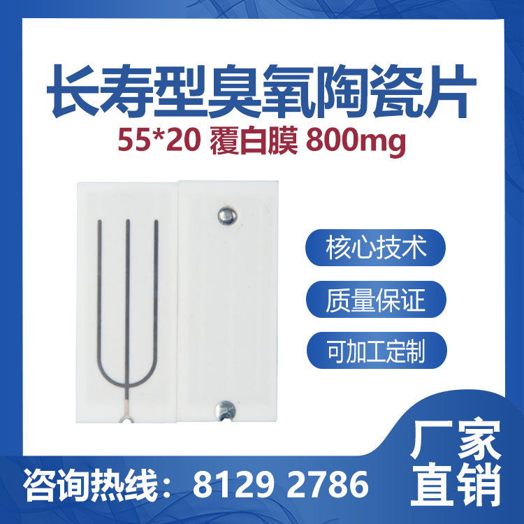 陶瓷臭氧片55*20覆白膜800mg 长寿型防潮抗陶瓷臭氧片厂家包邮
