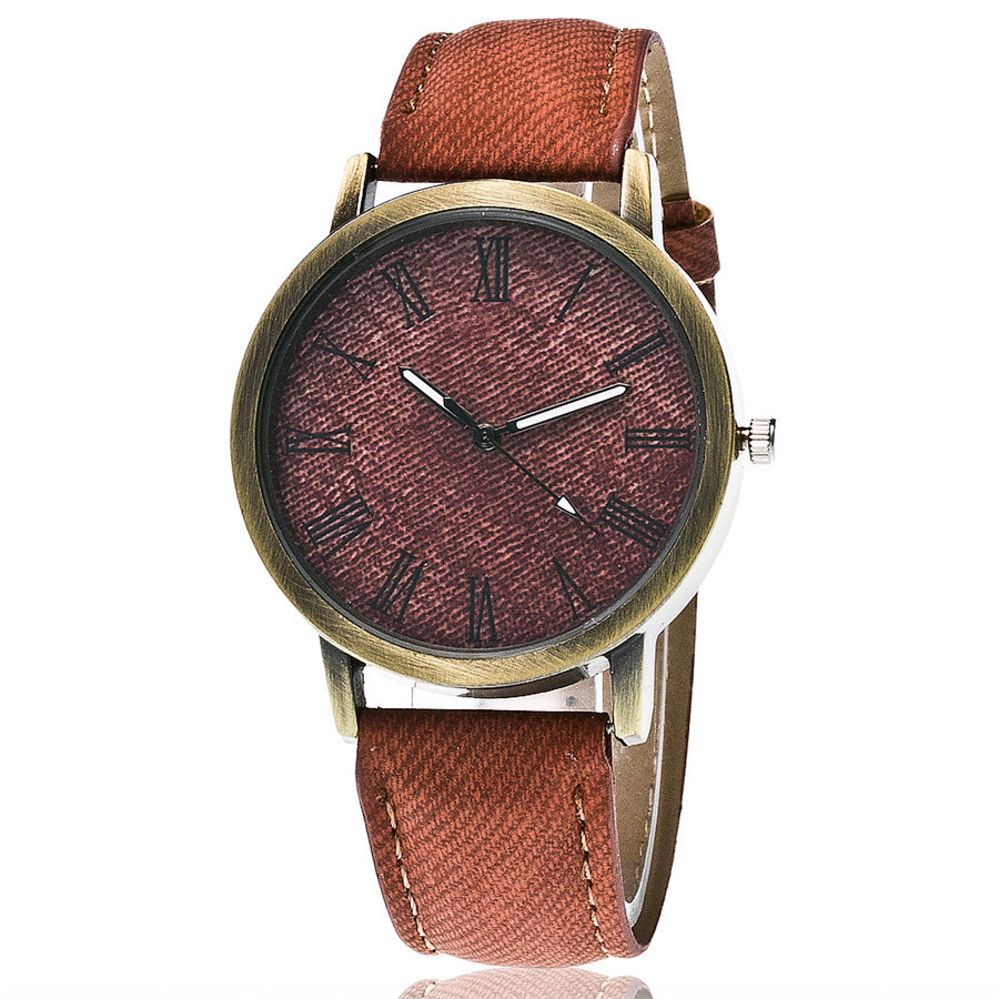 Jeans Gürtel Römische Skala Damen Uhr Lässig Einfache Einfarbige Damen Trend Casual Handuhr Uhr Watch display picture 7