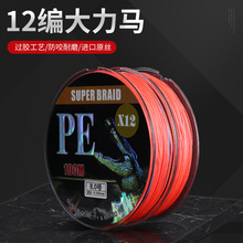 防咬线12编PE100米五彩苹果绿渔网线源头厂家批发编织线
