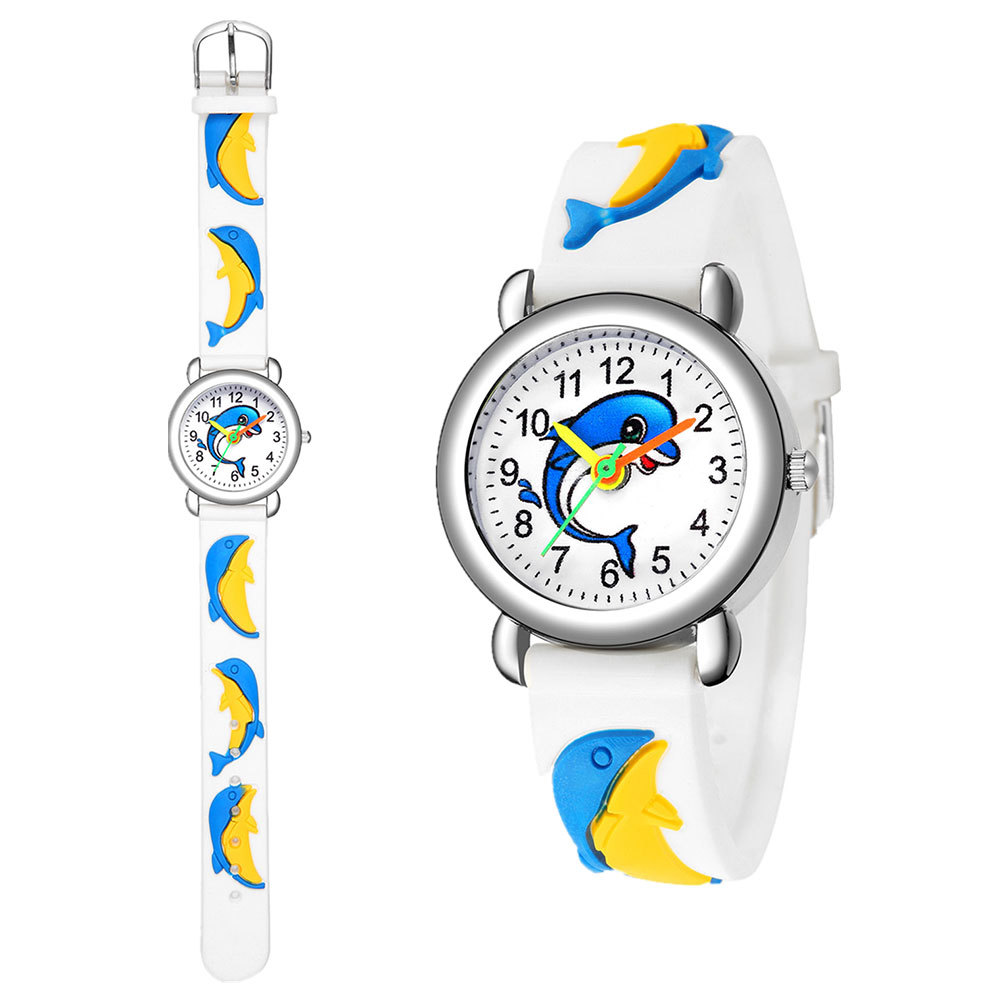 Nouveaux Enfants De Montre Mignon Dauphin Motif Quartz Montre L'école Primaire Garçons Filles Cadeau Montre En Gros display picture 16