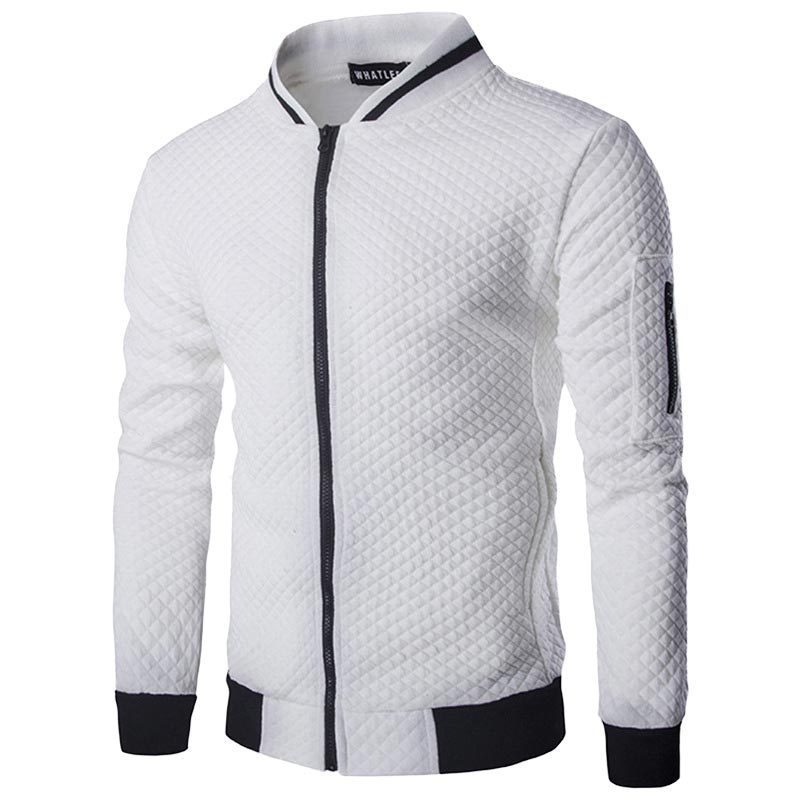 Men's Simple Style Solid Color Zipper Fleece Jacket display picture 1
