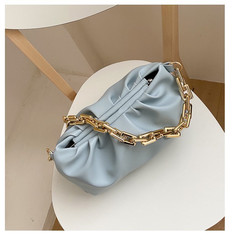 270g Weight Lock clasp Closure Type Single Shoulder Strap Strap Type Underarm Bag Bags Type Casual, Shopping Occasion Pu Leather Material Solid Color Pattern All Seasons Season Women's Gender Streetwear Style Medium Size Women's Medium Pu Leather Solid Color Streetwear Cloud Shape Lock Clasp Underarm Bag 13