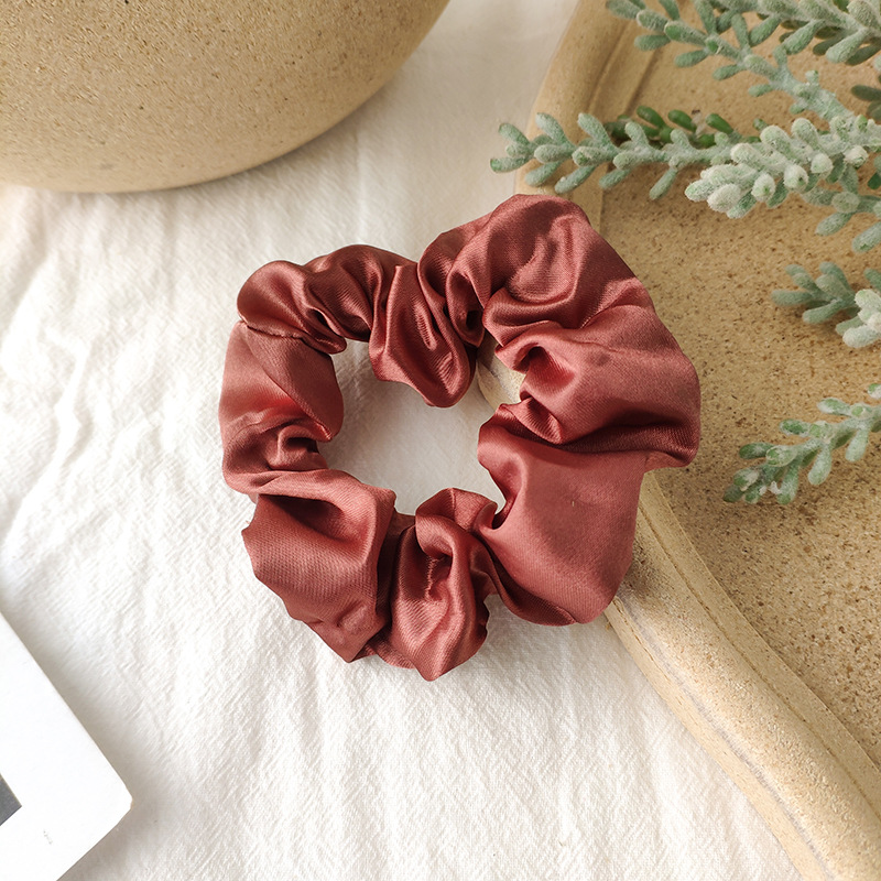 Fabric Rubber Band Solid Color Hair Scrunchies Wholesale Nihaojewelrypicture1