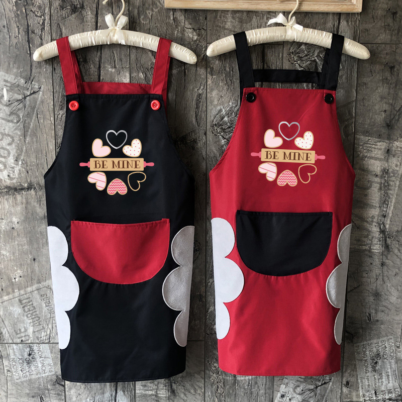 Delantal de moda de estilo coreano cocina linda de las mujeres ropa de trabajo de cocina borrable a mano Smock cintura sin mangas anti-aceite hogar