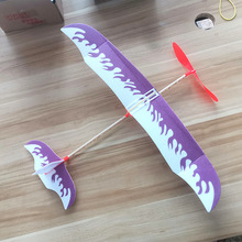 地推拼裝單翼橡皮筋動力飛機中小學生科技比賽智力玩具地攤批發貨