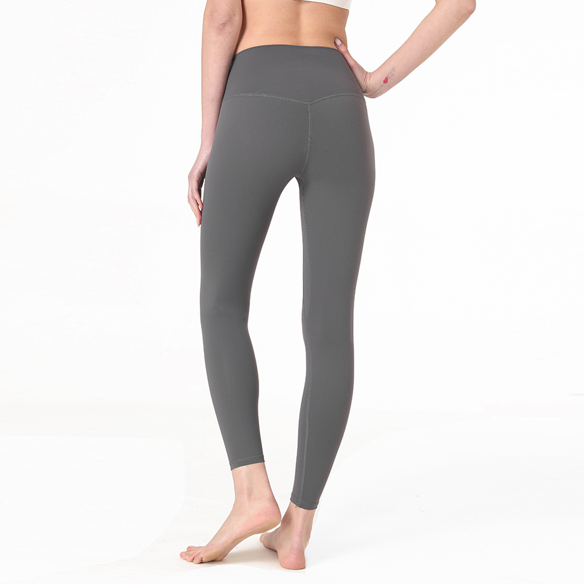 nude high waist tight elastic fitness pants NSNS22027