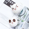 Cartoon ceramics, coffee cute cup with glass, wholesale