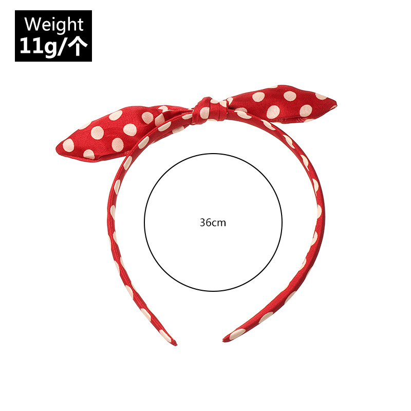 Koreanische Bowknot Polka Dot Kinder Haarband Set display picture 2