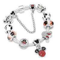 Cute cartoon beaded bracelet, accessory, DIY