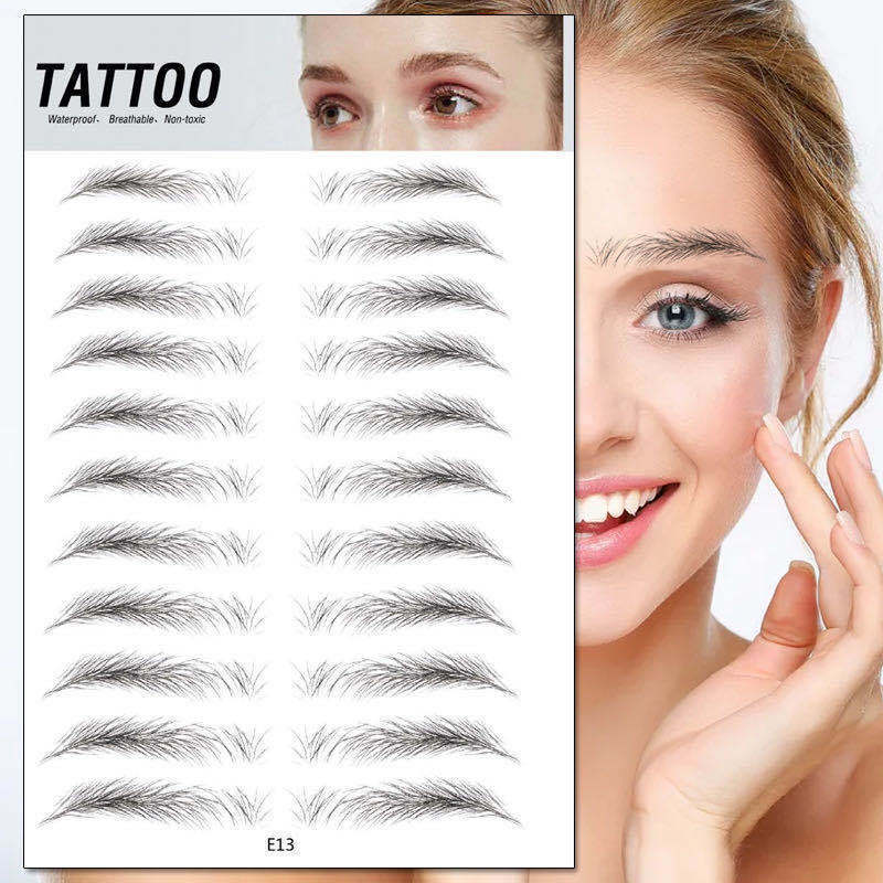 6d eyebrow stickers 3D waterproof semi-p...