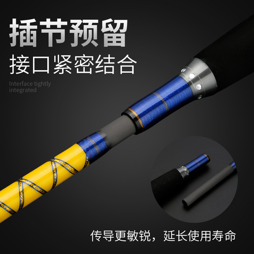 Whelen wholesale offshore small boat rod iron plate solid 100# half jigging sea fishing rod carbon fishing rod
