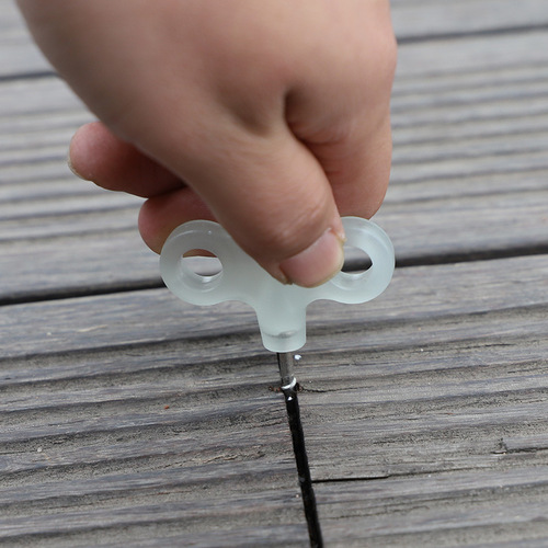 Camping deck nails, luminous nails, outdoor camping tent windproof rope fixing nails, three-eye screws, stainless steel threads