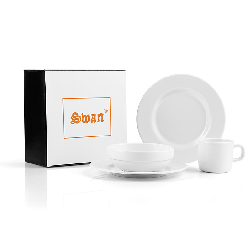 Factory Direct Sales Dish Set Household European Simple 12-Piece Imitation Porcelain Tableware Set Promotional Annual Meeting Gift Customization Factory Direct Sales Dish Set Household European Simple 12-Piece Imitation Porcelain Tableware Set Promotional Annual Meeting Gift Customization