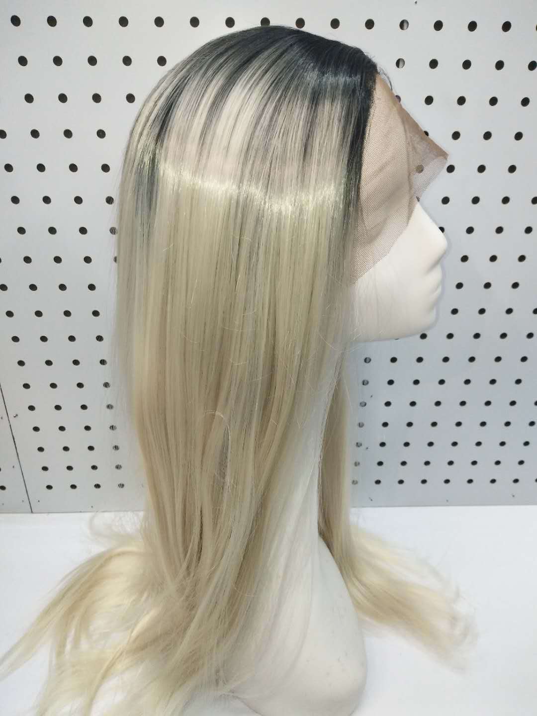 Amazon Europa y América T pelo largo gancho de media mano encaje delantero fabricante de fibra química