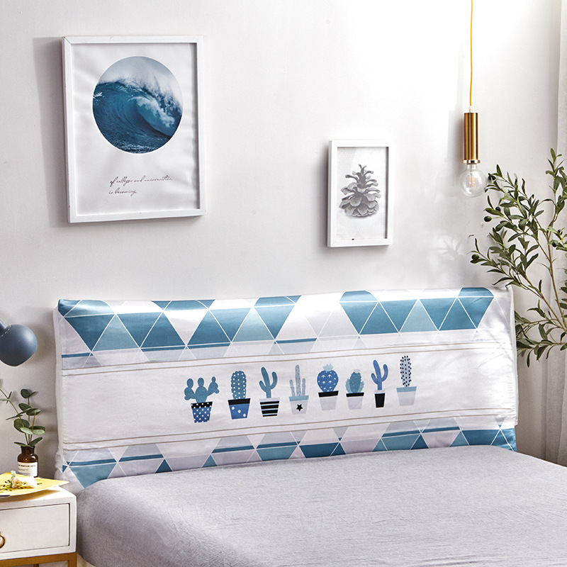 夏季少女冰丝全包床头罩学生宿舍卡通韩版凉感丝弹力床头套防尘罩|ms