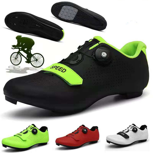 Cross-border locked cycling shoes for men, road cycling lock shoes, plain color cycling shoes, wholesale cycling shoes