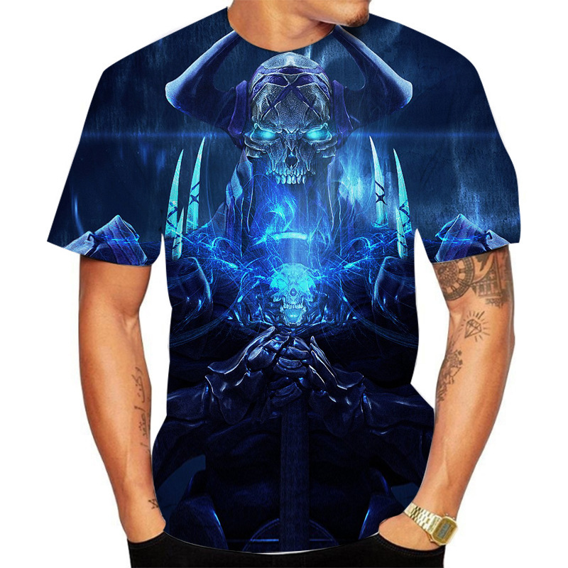 2020 summer men's fashion 3DT T-shirt European and American large size cool short sleeve men's T-shirt Amazon wish hot sale