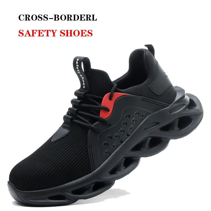 Трансграничная Предпочтительная защитная обувь Мужской стальной носок европейского стандарта Защитная обувь с защитой от проколов Легкая дышащая Рабочая обувь с дезодорантом