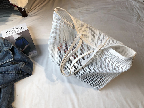 Bags for Women 2020 Summer New Style Fitness Swimming Seaside Travel Hollow Mesh Beach Bag Large Capacity Tote Bag