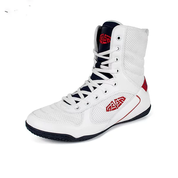 Men's High-Top Boxing Shoes, Foot Protection Wrestling Shoes, Muay Thai Professional Competition Sanda Training Shoes, Wrestling Boots, Gym Squat Shoes