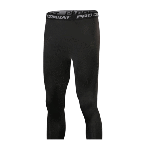PRO Men's Athletic Tight Leggings Basketball Fitness Running Training Base Layer High-Elastic Quick-Dry Compression Seven-Sixths Pants