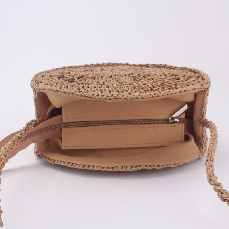 Sac Porté Épaule Rond Tissé Style Plage display picture 6