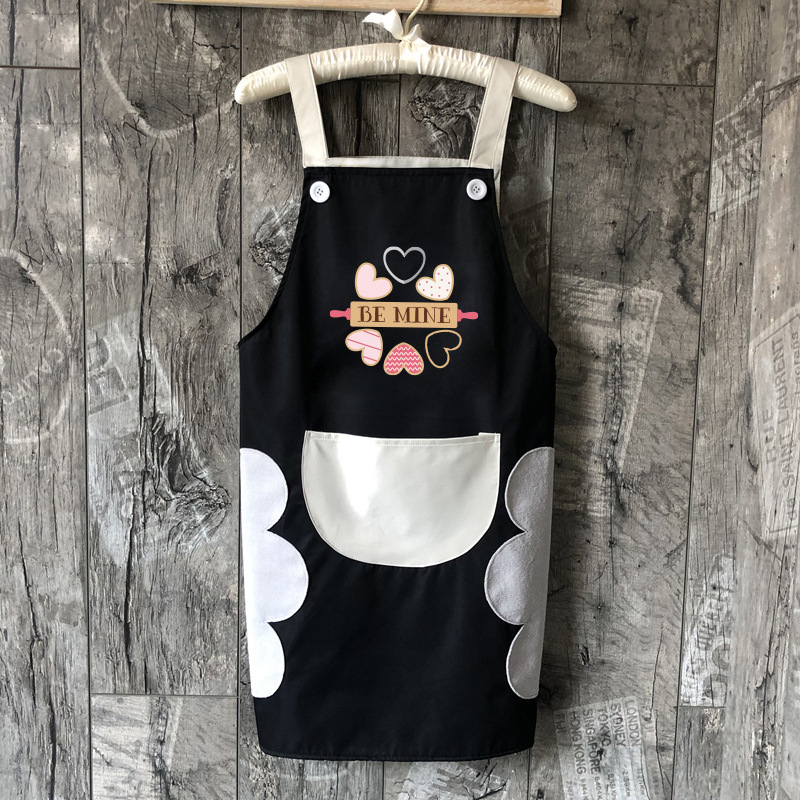 Delantal de moda de estilo coreano cocina linda de las mujeres ropa de trabajo de cocina borrable a mano Smock cintura sin mangas anti-aceite hogar