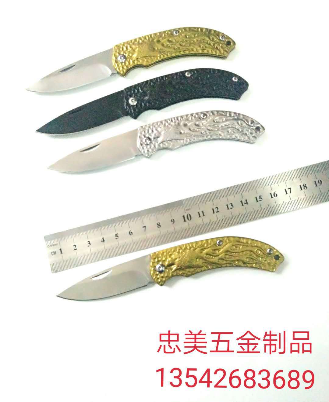 新款折叠无锁小刀不锈钢野营刀具便携带旅斿户外水果削皮刀批发