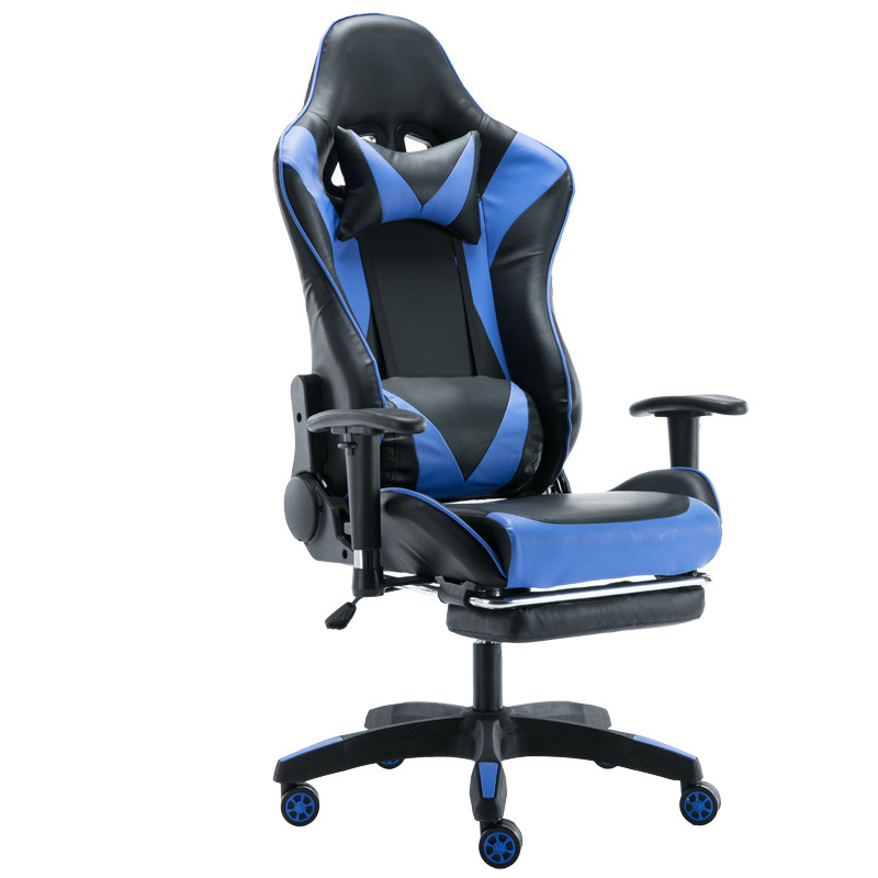 Черный и синий с подставкой для ног