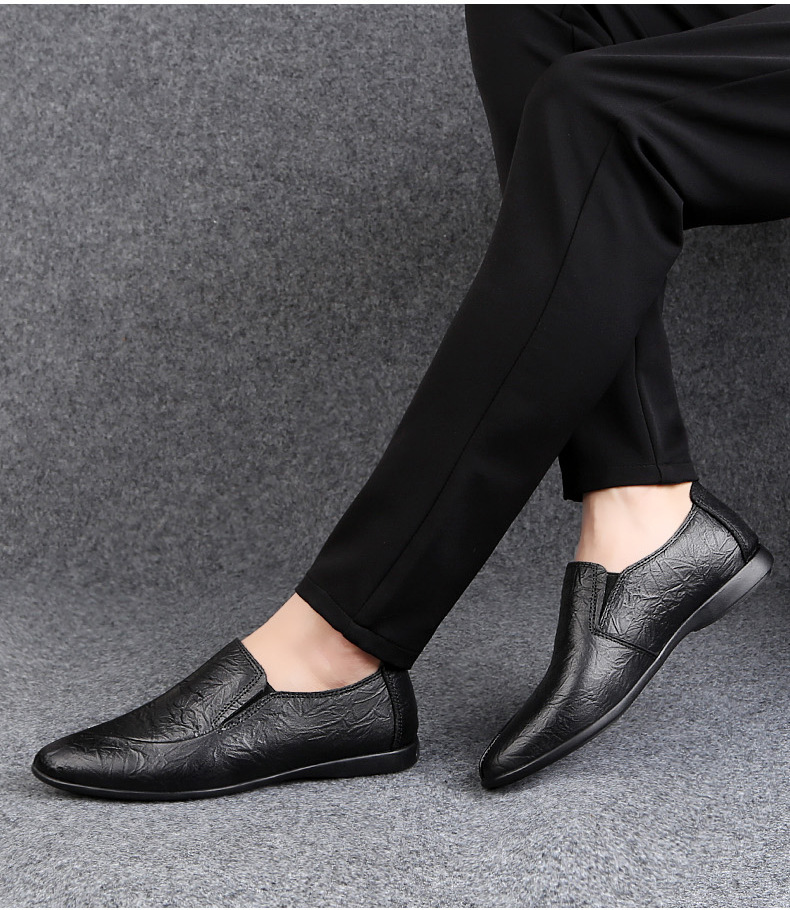 Mocassins Homme En Cuir Chaussures Décontractées Basses Confort_voghion.com