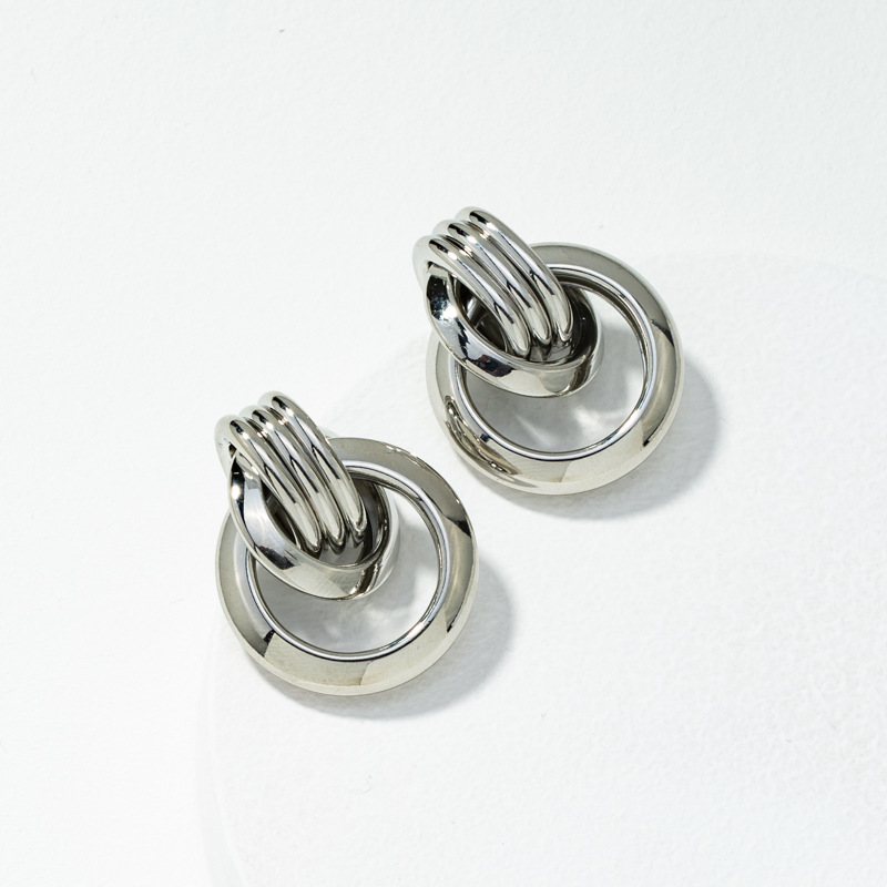 Aretes De Moda Simples De Metal display picture 2