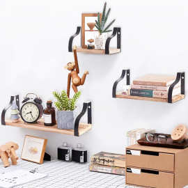 欧式套三支架 支撑搁板90度L形角金属壁装搁板托架上墙置物架