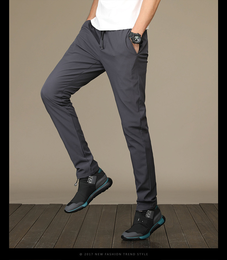 Copy_erunchor Новые мужские брюки корейские модные мужские брюки повседневные брюки маленькие ноги зеленые.jpg